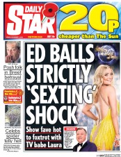 Daily Star (UK) Newspaper Front Page for 4 November 2016