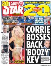 Daily Star (UK) Newspaper Front Page for 4 January 2016