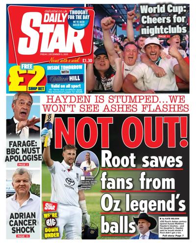 Daily Star Newspaper Front Page (UK) for 5 December 2025