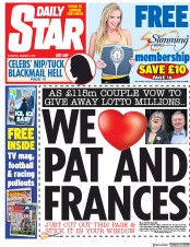 Daily Star (UK) Newspaper Front Page for 5 January 2019