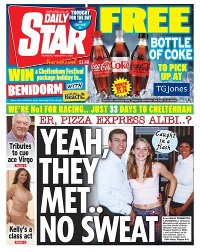 Daily Star Newspaper Front Page (UK) for 5 February 2026