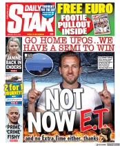 Daily Star (UK) Newspaper Front Page for 5 July 2021