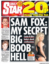 Daily Star (UK) Newspaper Front Page for 5 August 2016