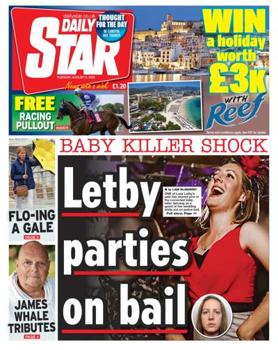 Daily Star Newspaper Front Page (UK) for 5 August 2025