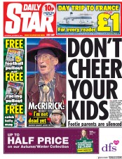 Daily Star (UK) Newspaper Front Page for 6 October 2018