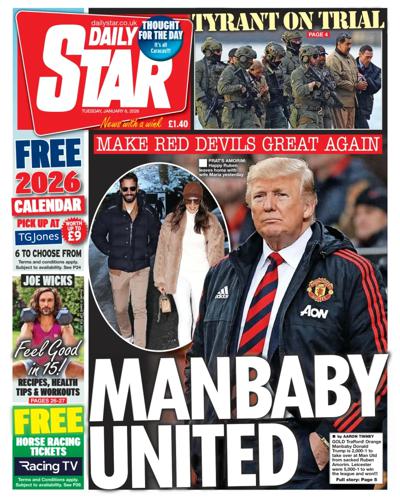Daily Star Newspaper Front Page (UK) for 6 January 2026