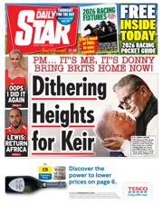 Daily Star front page for 6 March 2026