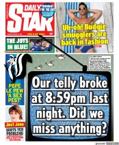 Daily Star (UK) Newspaper Front Page for 9 March 2021