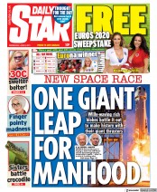 Daily Star (UK) Newspaper Front Page for 9 June 2021