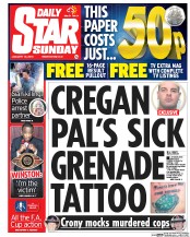 Daily Star Sunday (UK) Newspaper Front Page for 10 January 2016