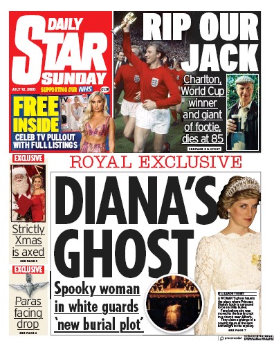 Daily Star Sunday Newspaper Front Page (UK) for 12 July 2020