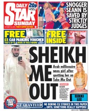 Daily Star Sunday (UK) Newspaper Front Page for 14 October 2018