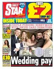 Daily Star Sunday front page for 14 September 2025