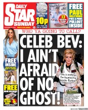 Daily Star Sunday (UK) Newspaper Front Page for 15 November 2020