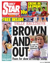 Daily Star Sunday (UK) Newspaper Front Page for 18 October 2020