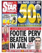 Daily Star Sunday (UK) Newspaper Front Page for 1 May 2016