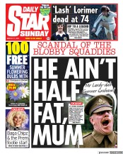 Daily Star Sunday (UK) Newspaper Front Page for 21 March 2021