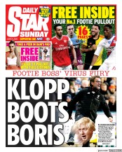 Daily Star Sunday (UK) Newspaper Front Page for 21 June 2020