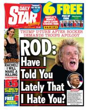 Daily Star Sunday front page for 25 January 2026