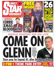 Daily Star Sunday (UK) Newspaper Front Page for 28 October 2018