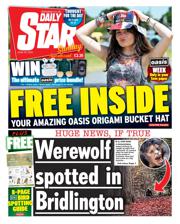Daily Star Sunday front page for 29 June 2025