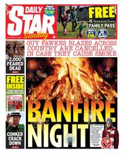 Daily Star Sunday front page for 3 November 2024