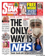 Daily Star Sunday (UK) Newspaper Front Page for 3 May 2020