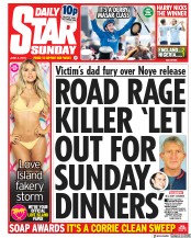 Daily Star Sunday (UK) Newspaper Front Page for 3 June 2018