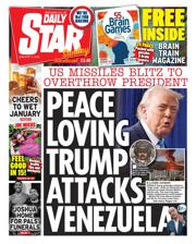 Daily Star Sunday front page for 4 January 2026