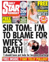 Daily Star Sunday (UK) Newspaper Front Page for 6 January 2019