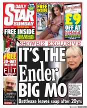 Daily Star Sunday (UK) Newspaper Front Page for 7 February 2021