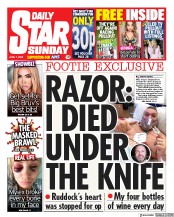 Daily Star Sunday (UK) Newspaper Front Page for 7 June 2020