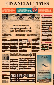 Financial Times (UK) Newspaper Front Page for 15 July 2021