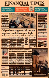 Financial Times (UK) Newspaper Front Page for 19 July 2021