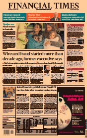 Financial Times (UK) Newspaper Front Page for 24 March 2021