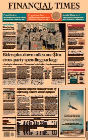 Financial Times (UK) Newspaper Front Page for 25 June 2021