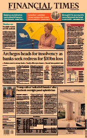 Financial Times (UK) Newspaper Front Page for 6 May 2021