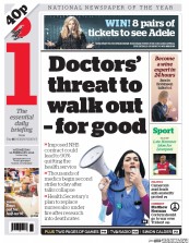 I Newspaper (UK) Newspaper Front Page for 10 February 2016