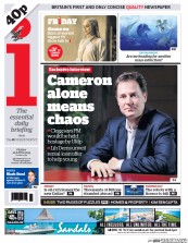 I Newspaper (UK) Newspaper Front Page for 10 April 2015