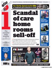 I Newspaper (UK) Newspaper Front Page for 11 December 2015