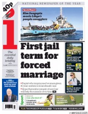 I Newspaper (UK) Newspaper Front Page for 11 June 2015