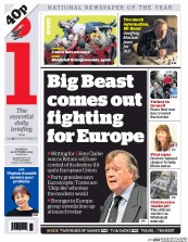 I Newspaper (UK) Newspaper Front Page for 12 October 2015