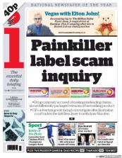 I Newspaper (UK) Newspaper Front Page for 15 December 2015