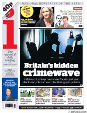 I Newspaper (UK) Newspaper Front Page for 16 October 2015