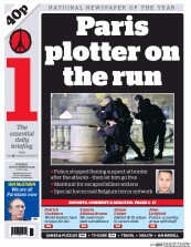 I Newspaper (UK) Newspaper Front Page for 16 November 2015