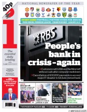 I Newspaper (UK) Newspaper Front Page for 18 June 2015