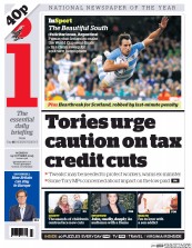 I Newspaper (UK) Newspaper Front Page for 19 October 2015