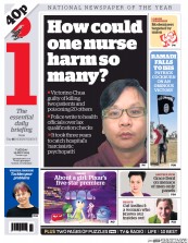 I Newspaper (UK) Newspaper Front Page for 19 May 2015