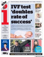 I Newspaper (UK) Newspaper Front Page for 20 October 2015