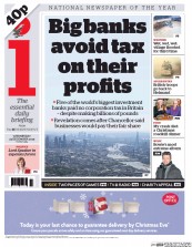 I Newspaper (UK) Newspaper Front Page for 23 December 2015